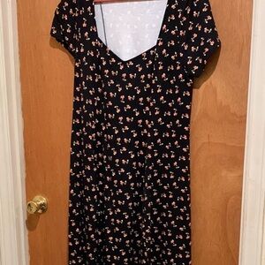 Torrid Black V-Neck Midi Dress